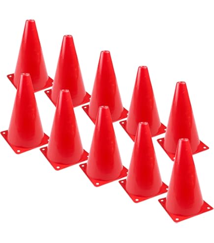 Cono Stradale Birillo UTILFER - Bicolore Rosso/Bianco, Fascia Rifrangente | H 33 Cm, L 22,6 Cm - Foto 3