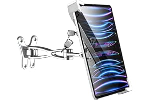 woleyi Soporte Pared Tablet Antirrobo, Soporte iPad con Candado y Llave, Soporte Seguridad de Metal para iPad Pro 12.9/ Air, Surface, Galaxy Tabs (Tableta Grande de 9-14")