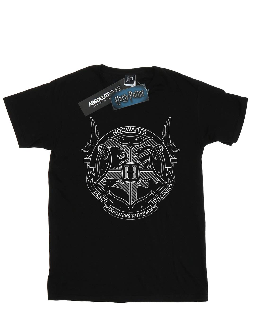 Absolute-Cult-Harry-Potter-Herren-Hogwarts-Seal-T-Shirt