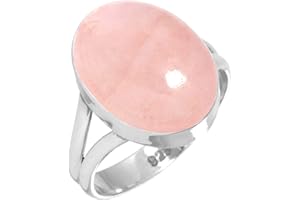 JEWELOPORIUM 925 Sterling Silber Handgemacht Ring for Frau 12 x 16 Oval Edelstein Boho Silber Schmuck for Gift (99029_R)