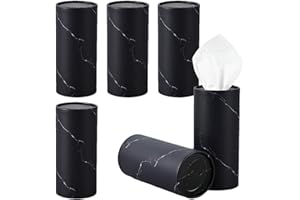 GENERIC Car Tissue Tube, Car Tissues Cylinder Boxes, 6 Pack Car Tissue Holder with Facial Tissues, Cylinder Tissue Box, Tissue Box Holder for Car, Car Travel Tissues, 6 Canisters/300 Tissues