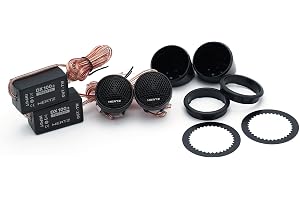 Hertz DT 24.3 Car Audio Tweeters, 24 mm Neodymium Dome Speakers with External Crossover, RCA Connectivity, 80 W Peak Power Tr