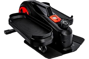 ‎ZOOMYO zoomyo kompakter Mini Crosstrainer Ellipsentrainer, geräuschloses Magnetbremssystem für superleises Training beim Fernsehen oder Arbeiten, geeignet für Senioren & Anfänger