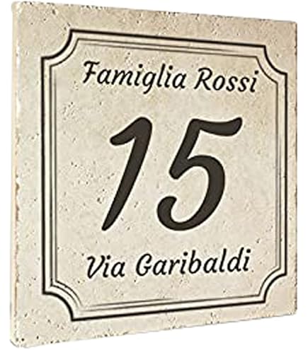 Numero Civico In Pietra Lavica Ceramizzata Cm.13x17 - Foto 11