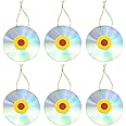 SYOSI Bird Scare Devices Reflective Discs Scare Bird Away Sparkly Double-Sided Bird Reflectors for Home Garden Bird Scare Control Devices,Keep All Birds Away 6PCS