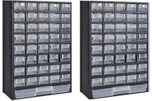 Festnight 41 Cajones de Plástico Armario de Pared de Almacenaje Herramientas 2 Unidades