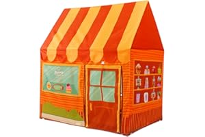 Floving Casetta per bambini Casetta da giardino per bambini Tenda gioco per Tenda indiani Tenda casa bambini Casa per giardino (Arancia)