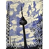 Fernsehturm Bremen Walle - Linolschnitt, von Hand einzeln gedruckt, etwa 15x20cm, Limitiert auf 10 Stück, nicht nachdruckbar