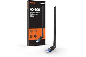 ‎TENDA Tenda USB WLAN Stick Adapter für PC, AX900 Dualband 5G/2.4G, 6dBi Hochleistungsantenne, Soft-AP, MU-MIMO, WPA2, Windows 7/10/11, U11 Pro