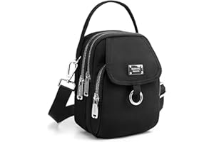 LIBAIJIAAZQH Sacs Bandoulière Femme, Sacoche Telephone Portable Femme, Pochette Bandoulière Femme, Sac à Bandoulière éTanche Avec Réglable Nylon Sac TéléPhone Portable Multifonctionnel Sac à Main.