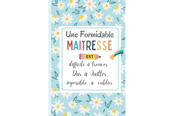 Cadeau Maitresse D'école: Cadeau Personnalisé Pour Dire Merci Maîtresse Fin D'année Scolaire, Carnet de notes A5, Cadeau Atsem