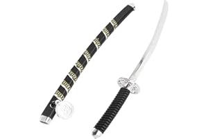 Ciieeo Plastic Ninja Sword Katana Slayer Samurai Toy Small Size Japanese Samurai Toy Sword for HalloweenProps Costume Accessory(35CM)