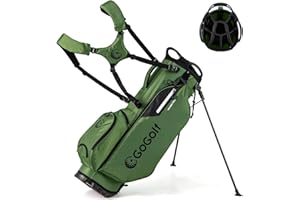 ‎LIFEZEAL LIFEZEAL Golftasche, Leichte Stativtaschen mit 8 oberen Fächern und 5 Reißverschlusstaschen, Golfbag mit Regenschirmhalter, Regenschutz & verstellbarem Schultergurt für Frauen & Männer