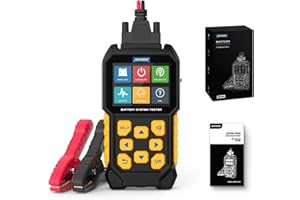 AUTOOL BT460 12V/24V Testeur de batterie de voiture automobile 100-2400 CCA Analyseur numérique Testeur de système de démarrage et de charge pour les camions lourds, les motos VTT SUV et plus encore