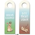Herzförmiges Türschild „Hereingehoppelt“ – Lasergraviert Mit Hasen-Motiv