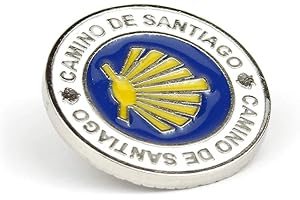 JAKOBSWEG [BEWAHRER] Spilla/Badge conchiglia dei pellegrini rotondo