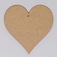 Galtopia - 15cm MDF Hearts Wooden with Hole Cut Out Craft Shape, Embellishments (15cm / 150mm) Approx 6 inches - Pack of 5