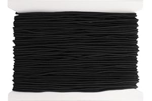 WANGCHAOJIU Fil pour Bracelet Perle, 1mm x 20m Fil Elastique pour Bracelet Resistant, Cordon Noire, Cordon Elastique Bracelet Coloré, Cordon pour Collier Artisanat Fabrication de Bijoux