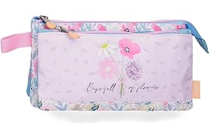 Enso Full of Flowers Estuche Triple Rosa 22x12x5 cms Poliéster