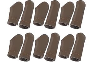 HJZHII 6 Paar Fingerschutz zum Nadelfilzen, Stricken, Häkeln, Fingerschutz aus Leder, schnittfest für Handarbeiten, Nähen, Handarbeiten