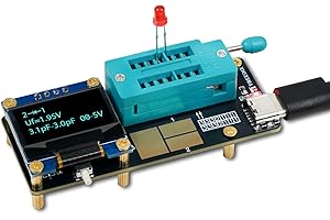 Treedix GM328 Transistor Tester, LCR Meter, Mosfet Transistor Capacitor Tester, Component Tester for MOSFET/PNP/NPN, Capacitor, Diode, Resistor, SMD, Triode & Zener Diode