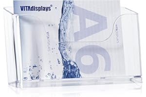 VITAdisplays Expositor de mesa DIN A6, soporte para folletos en formato apaisado