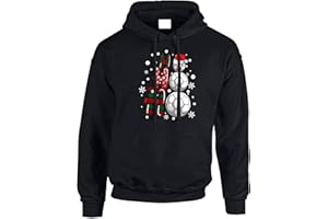 GIFT HUB Ho Ho Ho Football Christmas Mens Hoody Xmas Boys Pullover Party Jumper Funny Santa Soccer Novelty Unisex Gift Girls Kids Hoodie Top Printed Design