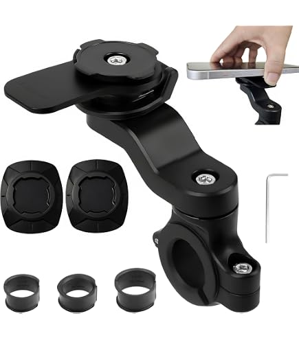 Supporto Manubrio Bici 360° Mobilefox Per Sony Xperia XZ, XZ1, X Compact – Fissaggio A Scatto, Nero