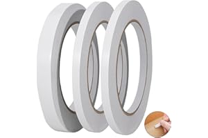 Eastrise Double-Sided Adhesive Sticky Tape,Multipurpose Clear Sticky Tape,And Carpet Tape for Craft Projects,Scrapbooking,Card Making,Arts,And Rubber Stamps(3 Rolls)