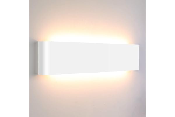 Lightess Applique Murale Intérieure LED 18W 40cm Lampe Murale Chambre Luminaire Mural Moderne Interieur Pour Enfant Salon Cuisine Escalier Couloir Hôtel Blanc Chaud