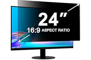 ‎ZOEGAA ZOEGAA Blickschutzfolie 24 zoll 16:9 für Monitor, Anti-Blaulicht 24" Sichtschutzfolie Bildschirm, Blendschutz Sichtschutz Monitor, Abnehmbar Computer Privacy Screen für HP Lenovo Dell Samsung Asus