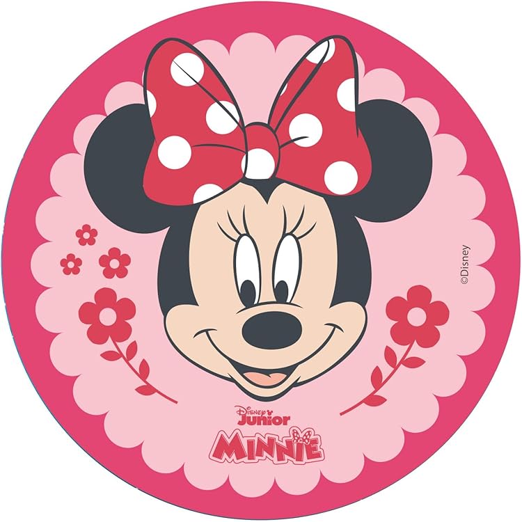 Cialda Commestibile Minnie Mouse Per Torte - Decorazione Compleanno A5, Facile Da Applicare