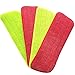 Produktbild 4 45,7 cm waschbar Mikrofaser Mop Pads Refill Ersatz Wet/Dry Reinigung Verwendung wiederverwendbar, L x 14 cm W,, Reinigung Netzteil, Green&red, 4er-Packung