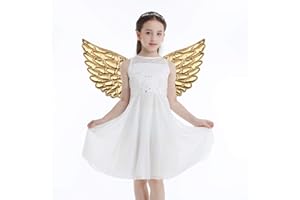 Freebily Alas Brillantes Metálicas de Ángel Niñas para Fiesta Cumpleaños Fotografía Masquerade Halloween Cosplay Accesorio de Disfraces Alas