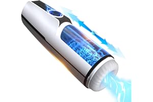 BYTELINK Masturbador Masculino, Masturbador Hombre Automatico con Succión de Airbag 360°, 4D Túnel Texturizado, 6 Voces Realistas, 90 Minutos de Funcionamiento, Embalaje Discreto, Masajeador Portátil