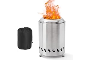 JurciCat Mini Braciere Senza Fumo Braciere Piccolo Fornello Da Campeggio Per Esterni In Acciaio Inossidabile Braciere Portatile Per Legna (14 cm ⊘* 20 cm H)