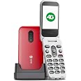 Doro 2820 Senioren-Handy – 4G Klapptelefon Mit Notruftaste, Großen Tasten & Ladestation – Blau/weiß