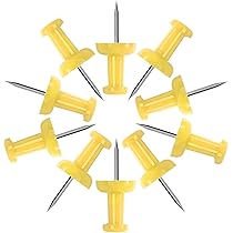 100 Puntine Decorative Rotonde - Teste In Plastica, Punte In Acciaio, Multicolore - Foto 12