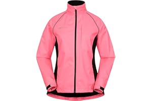 Mountain Warehouse Adrenaline Womens Waterproof Jacket - Breathable Ladies Coat, Taped Seams, Reflective Trims Rain Jacket - For Spring Summer, Cycling, Running