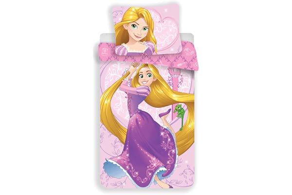 Jerry Fabrics Disney-karaktär barnsängkläder med dragkedja och 70 x 90 cm kuddfodral, bomull, flerfärgad, 200 x 140 x 0,5 cm