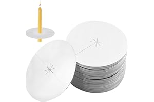 YEWSEAS 80 PCS Goteo para Velas, Protección Contra Goteo, Portavelas de Papel Ideales para Ceremonias Religiosas, Vigilias, Navidad y Eventos Especiales