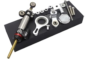 TAKOIL per Yama&ha YZF R1 2002-2016 YZF R6 2006-2017 CNC Moto Top Accessori Stabilizzatore Ammortizzatore di sterzo Montaggio Staffa Kit di Supporto (Color : Silver Set)