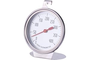 BESTONZON Besonzon - Termómetro de horno, termómetro de vigilancia para barbacoas/ahumadores, pantalla grande que muestra claramente las temperaturas indicadas para cocinas y hogares (color aleatorio)