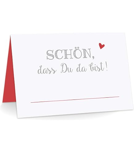 Eine Der Guten Tischkarten-Set – 50 Stück, Recyclingpapier, Zum Selbstbeschriften | Für Hochzeit, Geburtstag & Feiern