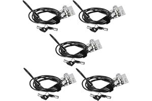 I3C Kabelschloss Sicherheitsschlosskabel Zahlenschloss Diebstahlsicherungs Kabel Zahlenkombinationschloss für Smartphone/Laptop/MacBook/iPad/iPhone/Tablets Lock Sicherheitsschloss (5 schwarz)