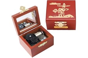 Youtang Spieluhr zum Aufziehen geschnitztes Holz, Geschenk für Weihnachten, Geburtstag, Valentinstag