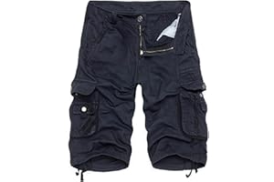 NUSGEAR Shorts Cargo Homme Pantacourt Outdoor Bermudas Casual Pantalon Court Multi-Poches de Loisir Travail Sport Jogging Grande Taille Hommes Casual Pocket Beach Work Trouser Cargo Shorts Pantalon