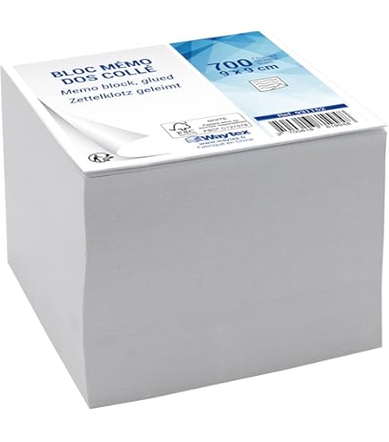 Blocco Note Adesivi APLI 12909 - 500 Pezzi, 100x100mm, Carta Bianca - Foto 6