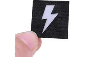 LEGEEON Mini Lightning Bolt Tactical Laser-cut Patch [Black, White]