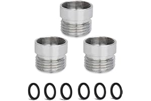 3 pcs Faucet Adapter Kit, CNYMANY Male M20mm to Female M20mm Fine Thread Kitchen Aerator Adapter Set Sink Faucet Adapter Connecting Garden Hose Water Filter Standard Hose via Diverter